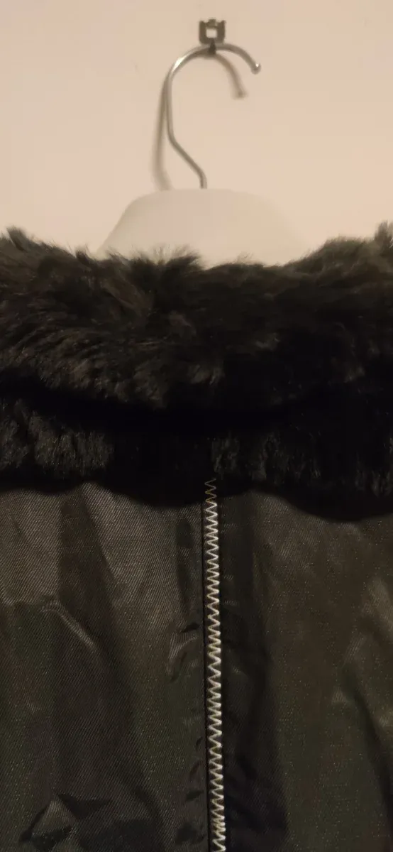 Abrigo corto CARAMELO cuello pelo