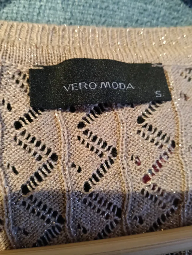 Bolero dorado beige tejido