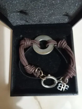 Pulsera BOSS Cuero Marrón y Plata