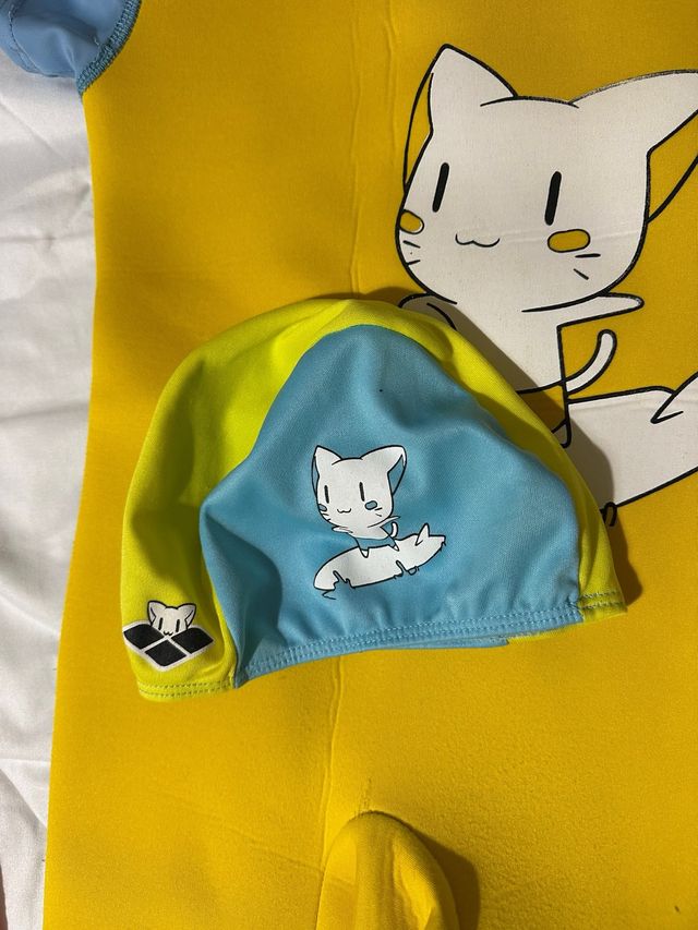 Bañador neopreno niño gato y gorro