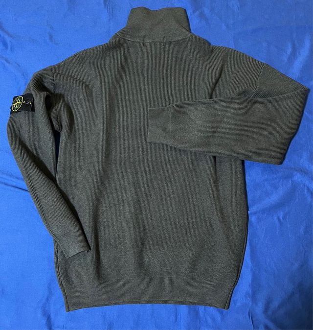 Jersey Stone Island Gris Media Cremallera