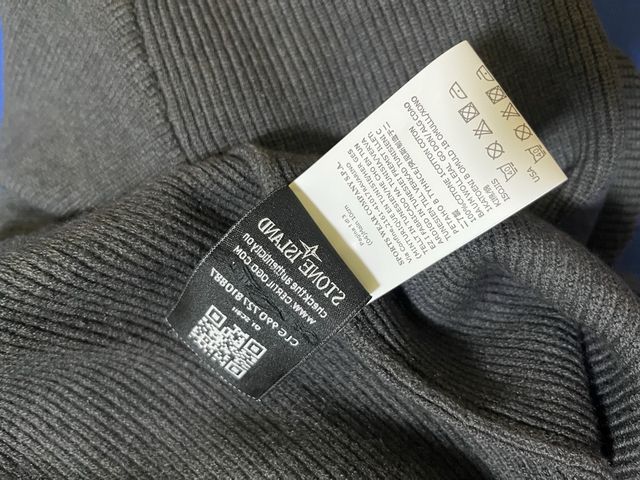 Jersey Stone Island Gris Media Cremallera