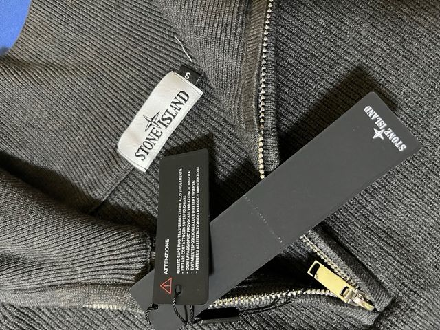 Jersey Stone Island Gris Media Cremallera