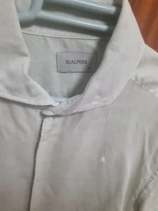 Camisa Scalpers Lino Talla 42 Verde