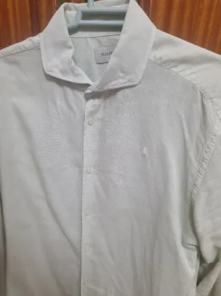 Camisa Scalpers Lino Talla 42 Verde