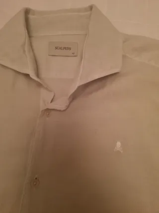 Camisa Scalpers Lino Talla 42 Verde