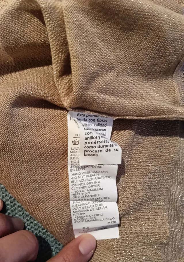 Bolero TINTORRETTO dorado talla S.