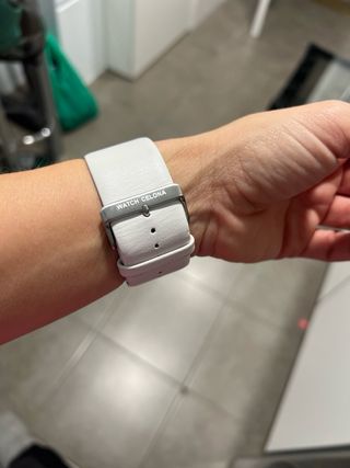 Reloj Mujer Blanco Piel Plata