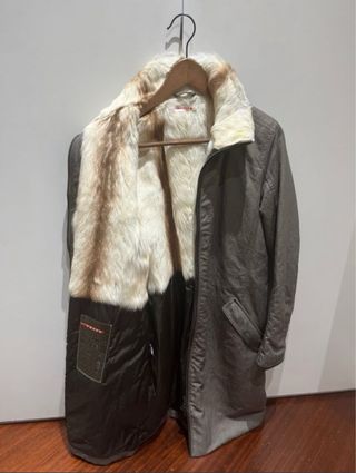 Abrigo Prada Gabardina Beige/Marrón