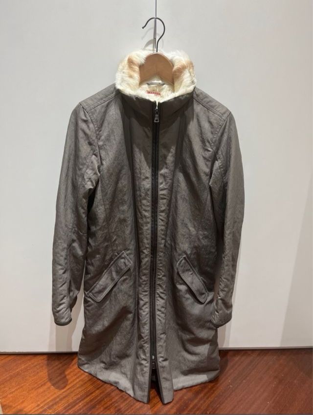 Abrigo Prada Gabardina Beige/Marrón