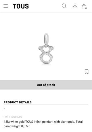 Colgante Tous Diamante con  Certificado