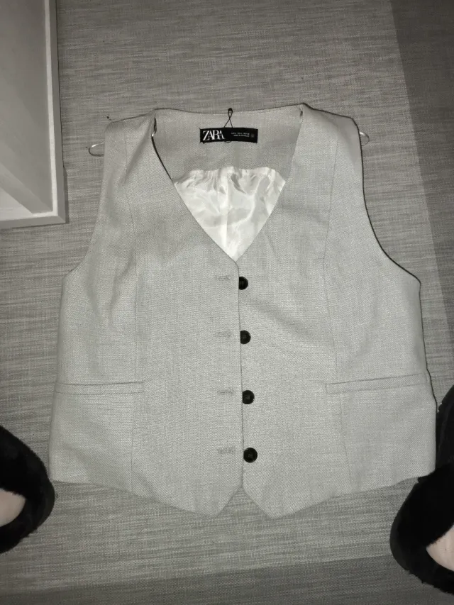 Chaleco Zara Beige Talla M