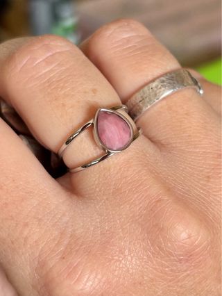 Anillos Acero Ajustables Piedra