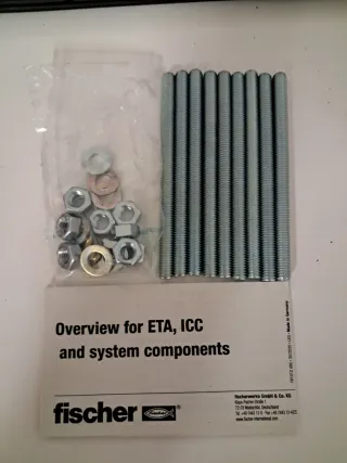 Nueve Tacos Fischer M8x110 5.8 gvz