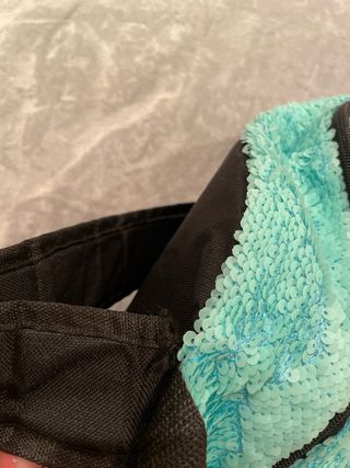 Mochila lentejuelas turquesa