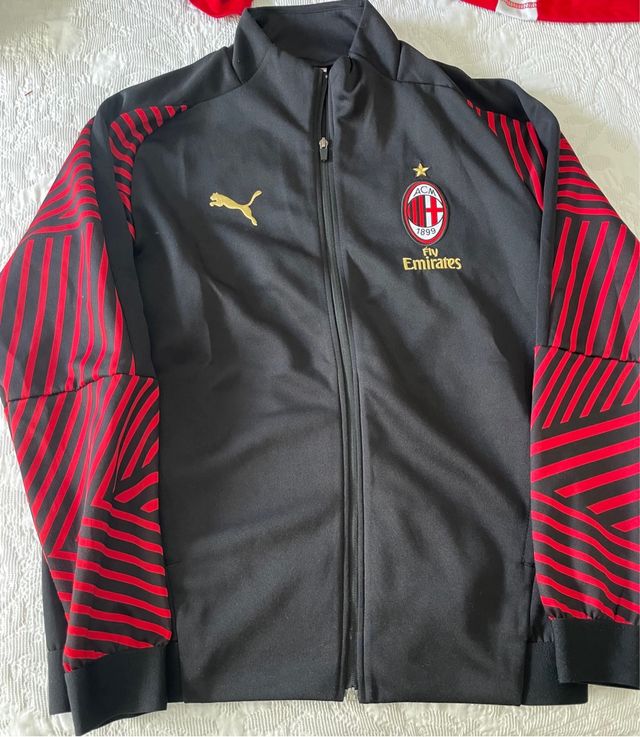 Sudadera Puma AC Milan Negra y Roja
