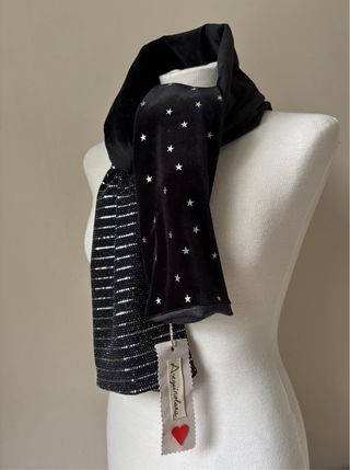 Chal-bufanda azul y amarillo