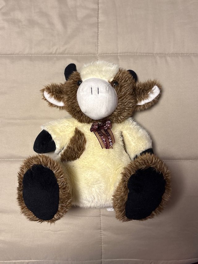 Peluche Vaca Marrón y Beige