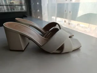 Sandalias Lefties Tacón Beige