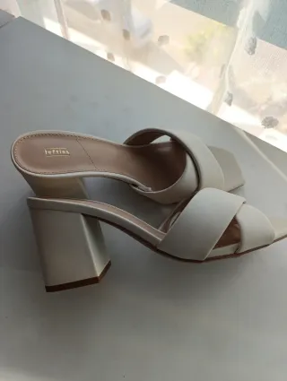 Sandalias Lefties Tacón Beige