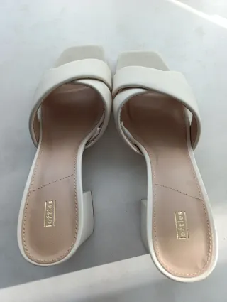 Sandalias Lefties Tacón Beige