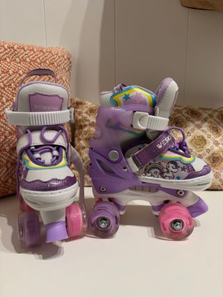 Patines 4 Ruedas Niña Morado