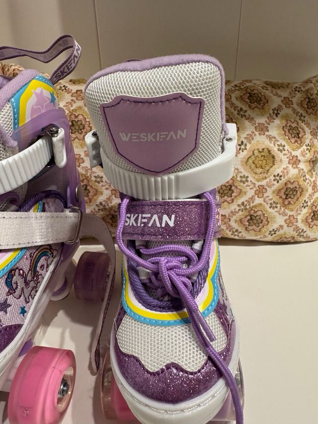 Patines 4 Ruedas Niña Morado