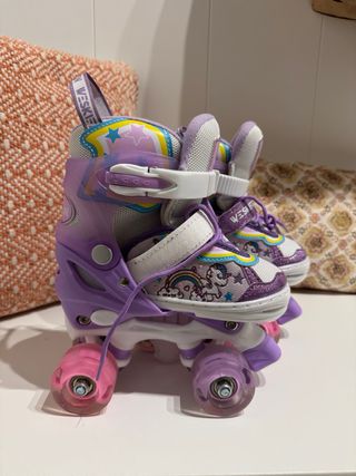 Patines 4 Ruedas Niña Morado