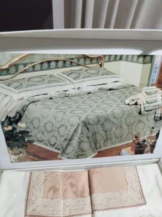 Completo Lenzuola Matrimoniale Rosa/Bianco