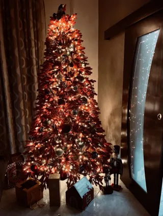 Albero di Natale Rosso kone 240cm