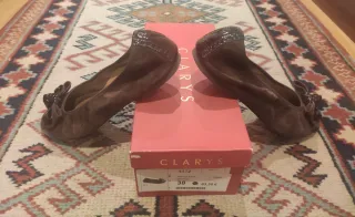 Bailarinas ante y charol marrón Chocolate