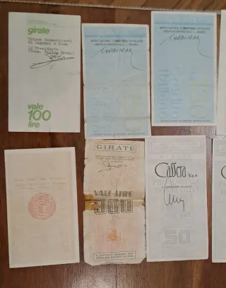 Collezione 14 assegni circolari anni 1976-1977