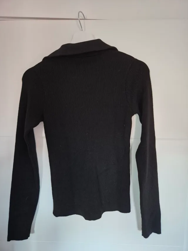 Jersey cremallera S Max Mara negro mujer