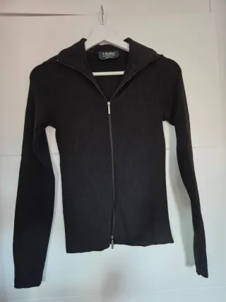 Jersey cremallera S Max Mara negro mujer