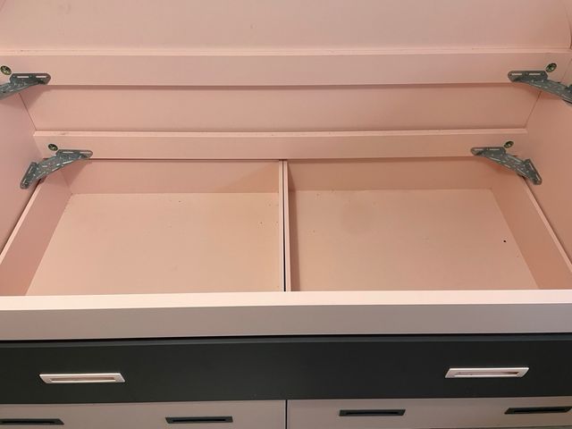 Cama nido infantil rosa con cajones