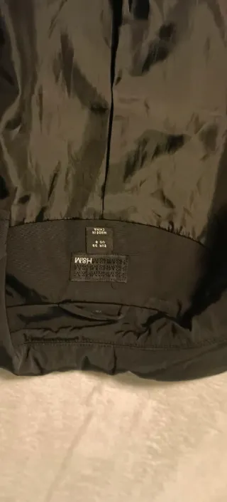 Chaqueta larga H&M negra mujer talla M