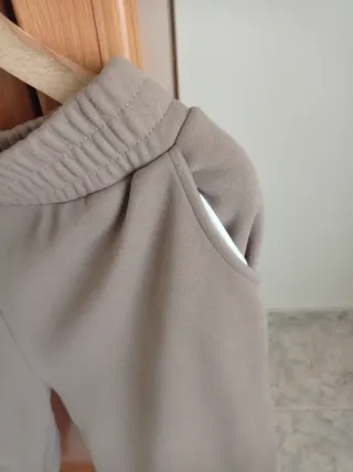 Pantalón chándal señora elástico beige