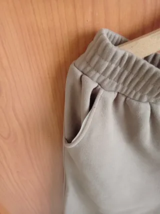 Pantalón chándal señora elástico beige