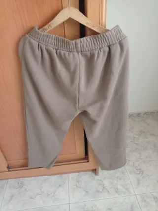 Pantalón chándal señora elástico beige
