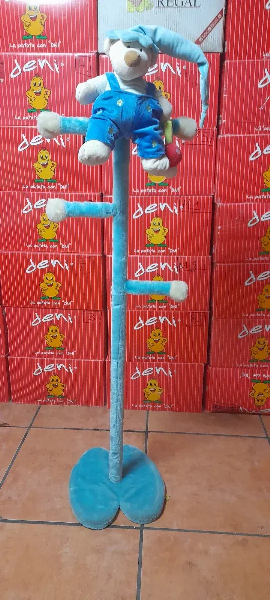 Perchero infantil peluche oso azul