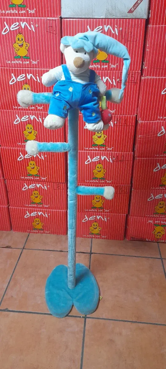 Perchero infantil peluche oso azul