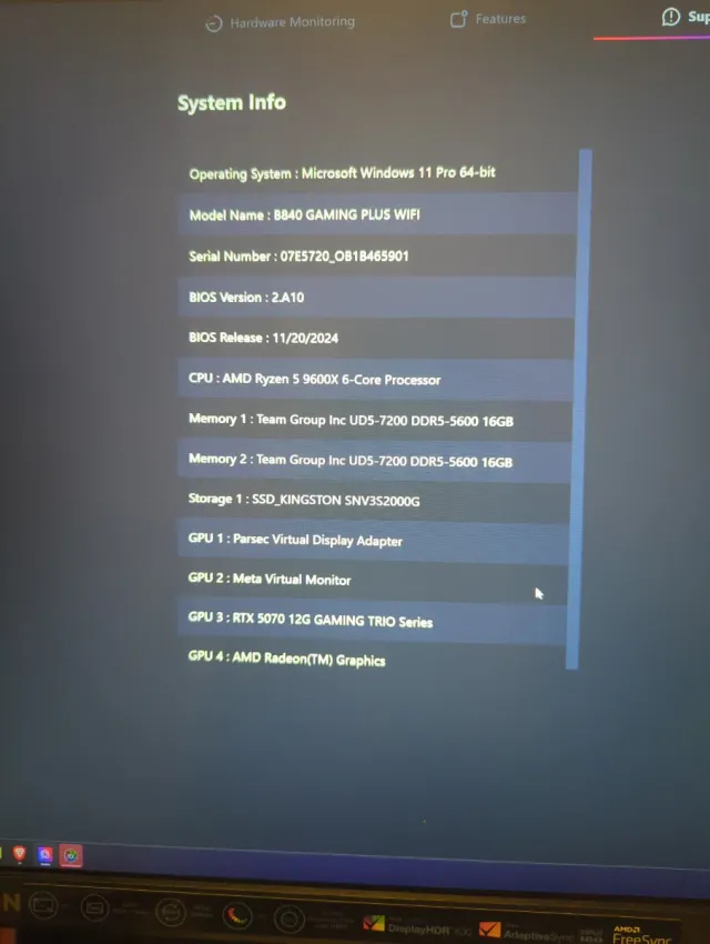 PC Gaming RTX 5070 OC DDR5 7200MHz Ryzen 5 9600x