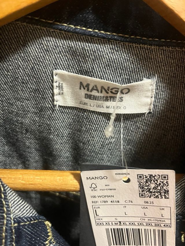 Chaqueta tejana Mango Talla L