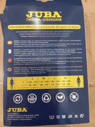 Conjunto Térmico JUBA Camiseta y Pantalón Talla S.