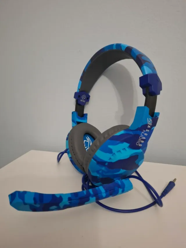 Cascos Gaming Camuflaje Azul