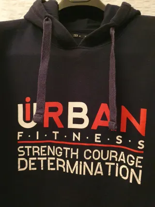 Sudadera Urban Fitness Algodón Azul
