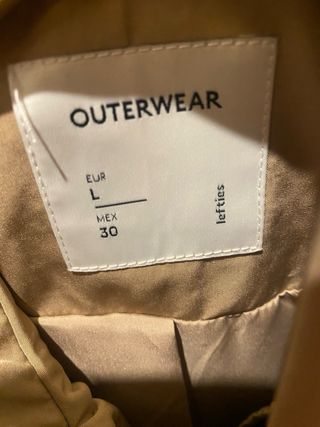 Gabardina Beige Lefties Talla L