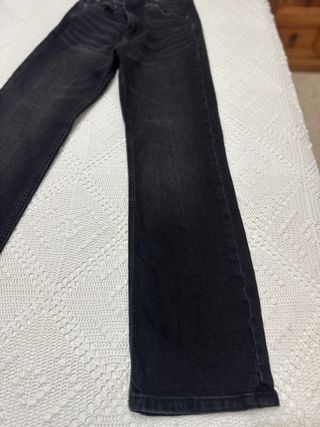 Pantalón vaquero ancho mujer negro