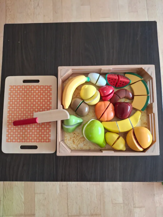 Juego Frutas Madera para Cortar