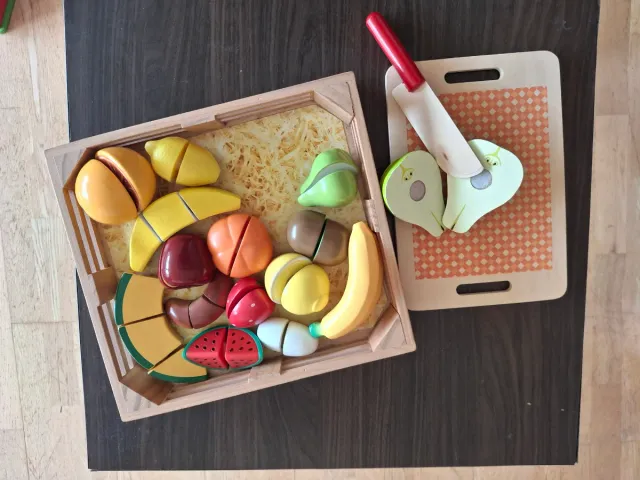Juego Frutas Madera para Cortar